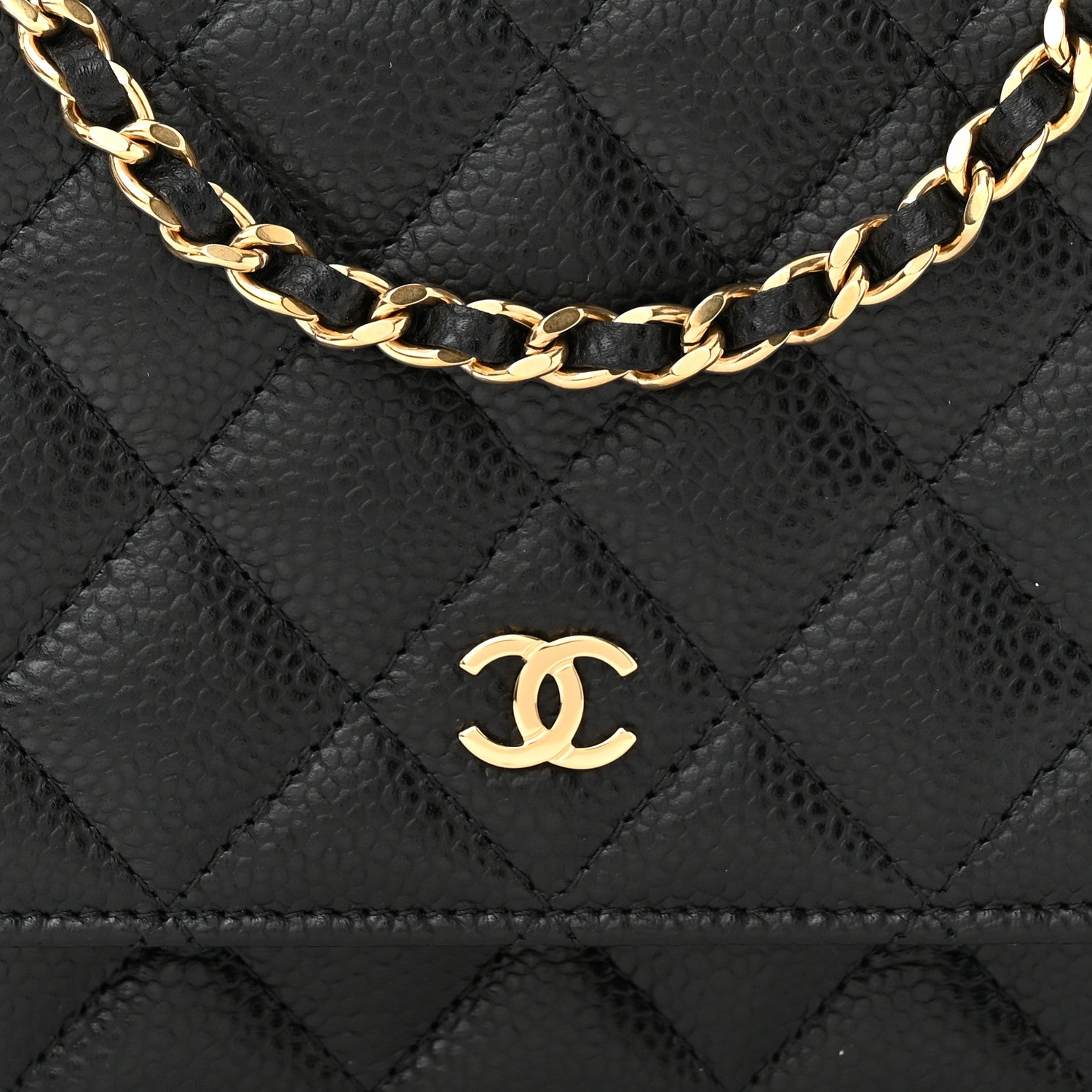 Chanel Caviar Quilted Wallet on Chain WOC Black 9 of 11
