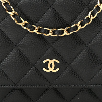 Chanel Caviar Quilted Wallet on Chain WOC Black 9 of 11