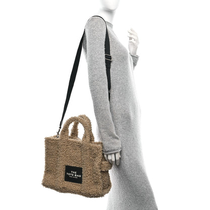 Marc Jacobs Polyester Cotton Medium The Teddy Traveler Tote Bag Beige 2 of 9