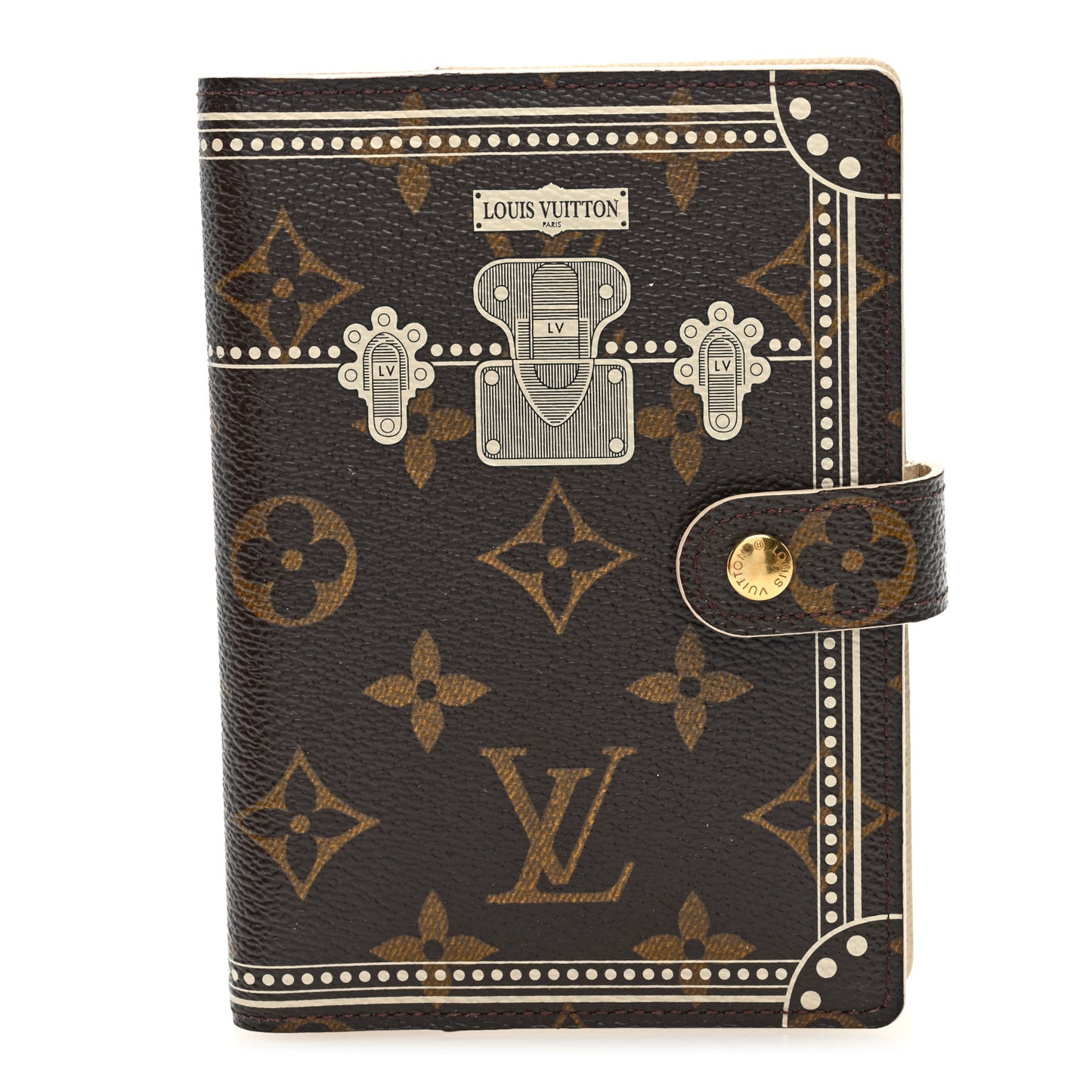 Monogram Trunk Small Ring Agenda Cover White