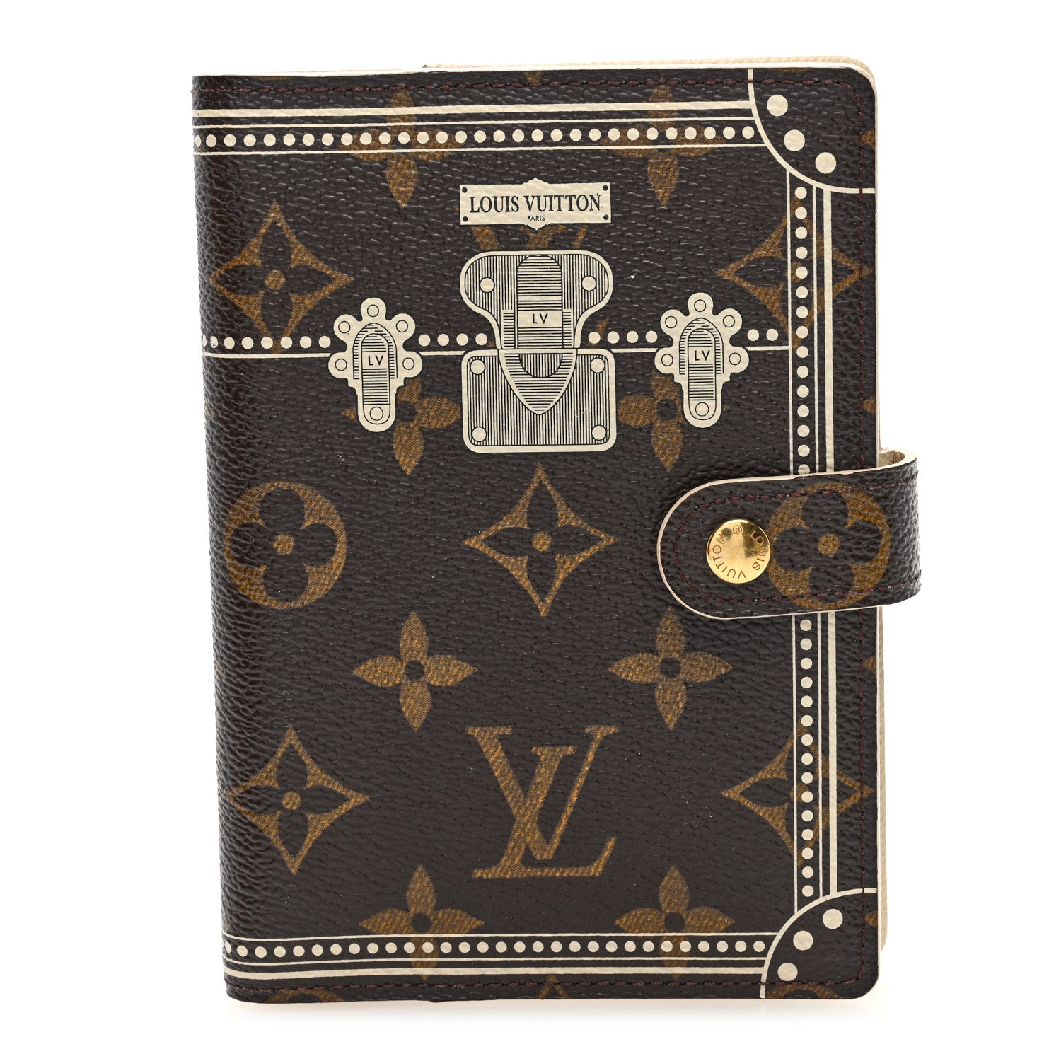 Louis Vuitton Monogram Trunk Small Ring Agenda Cover White 1 of 6