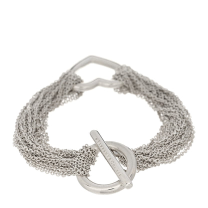 Tiffany Sterling Silver Open Heart Multi Strand Bracelet 2 of 3