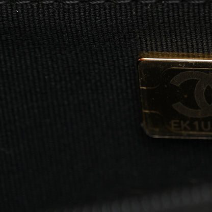 Chanel Shiny Calfskin Quilted Metal Top Handle Wallet On Chain WOC Black 8 of 13