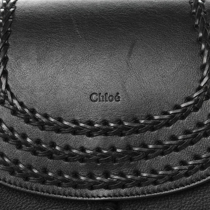 Chloe Calfskin Braided Medium Hudson Shoulder Bag Black 6 of 8