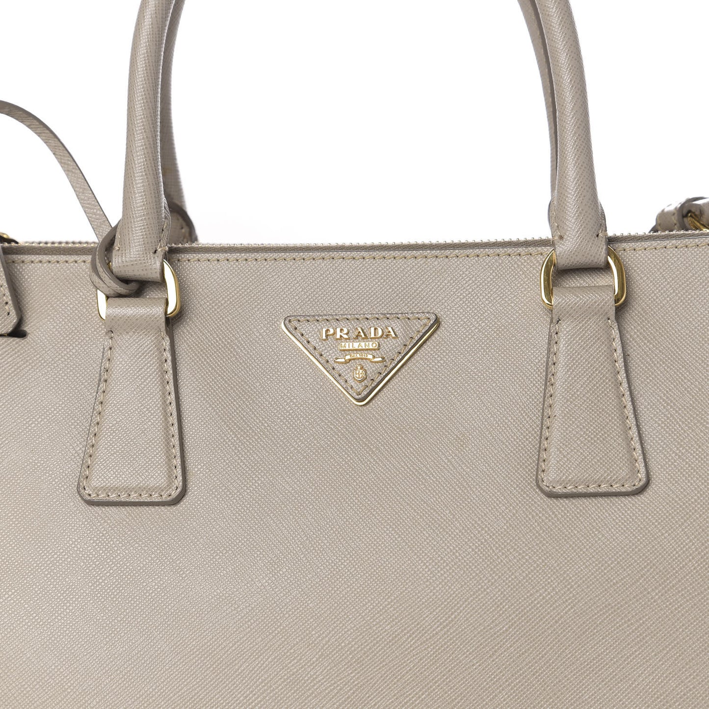 Saffiano Medium Galleria Double Zip Tote Pomice