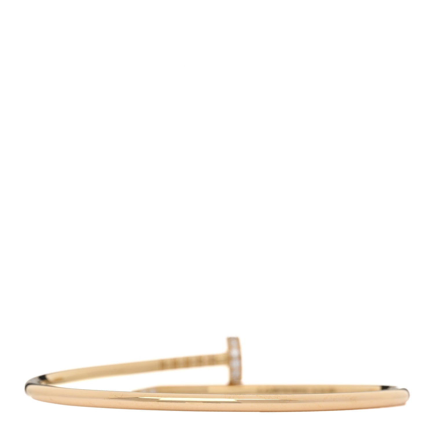 Cartier 18K Yellow Gold Diamond Small Juste Un Clou Bracelet 15 2 of 5