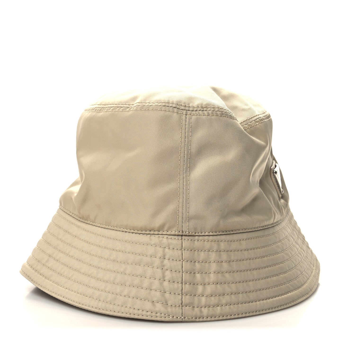 Re-Nylon Metal Triangle Logo Womens Bucket Hat M Deserto