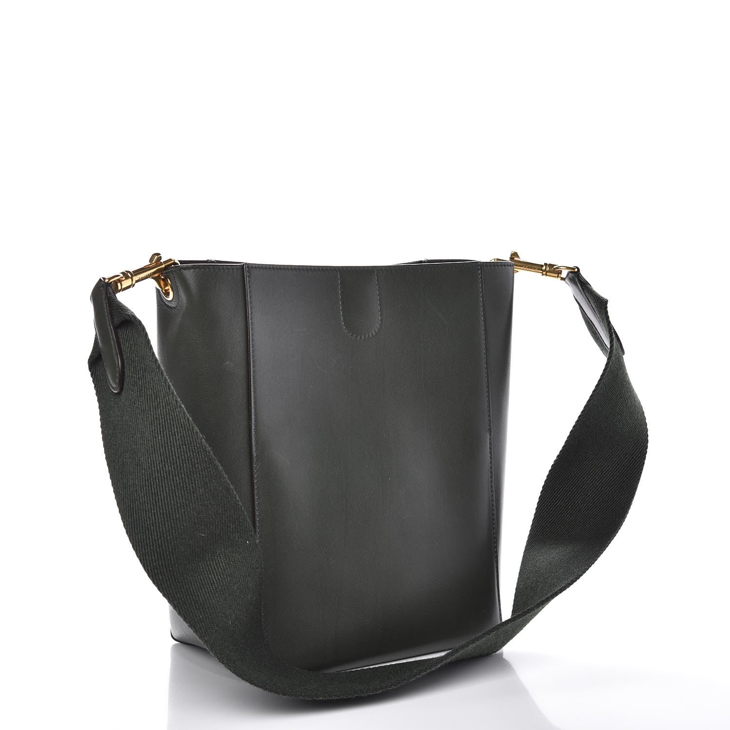 Celine Smooth Calfskin Small Sangle Bucket Bag Bottle Green 3 of 8