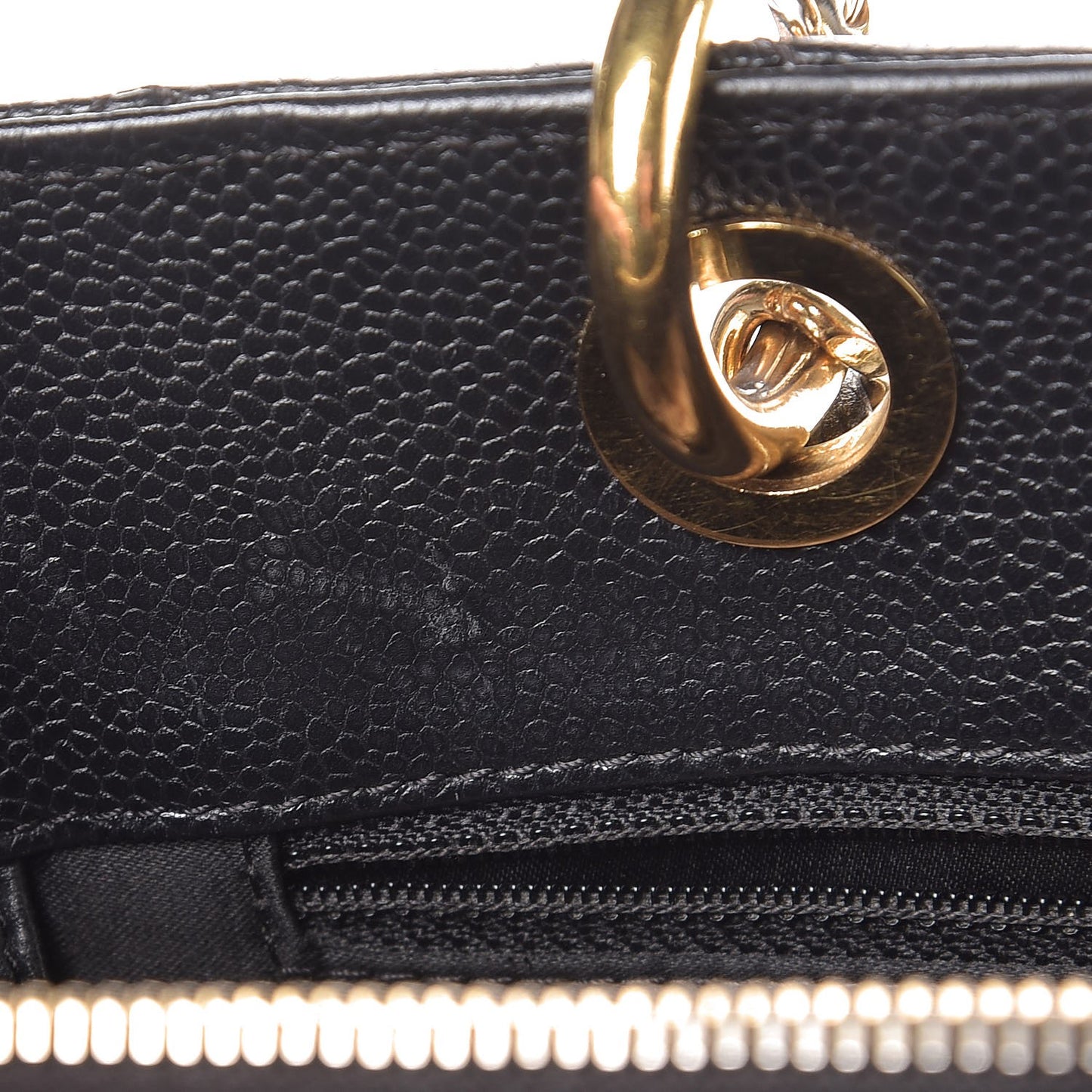 Caviar Quilted Grand Shopping Tote GST Black