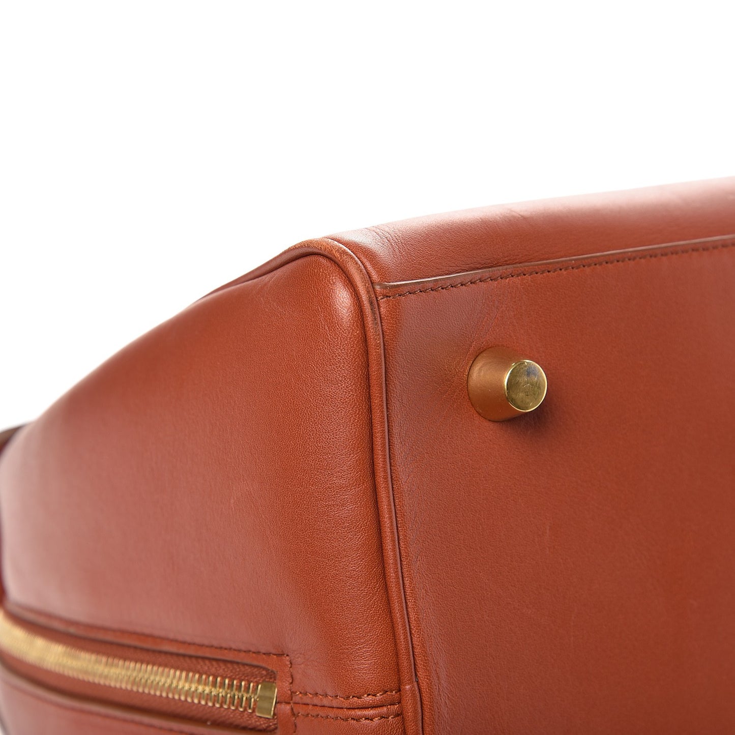 Natural Calfskin Top Handle Bag Brick