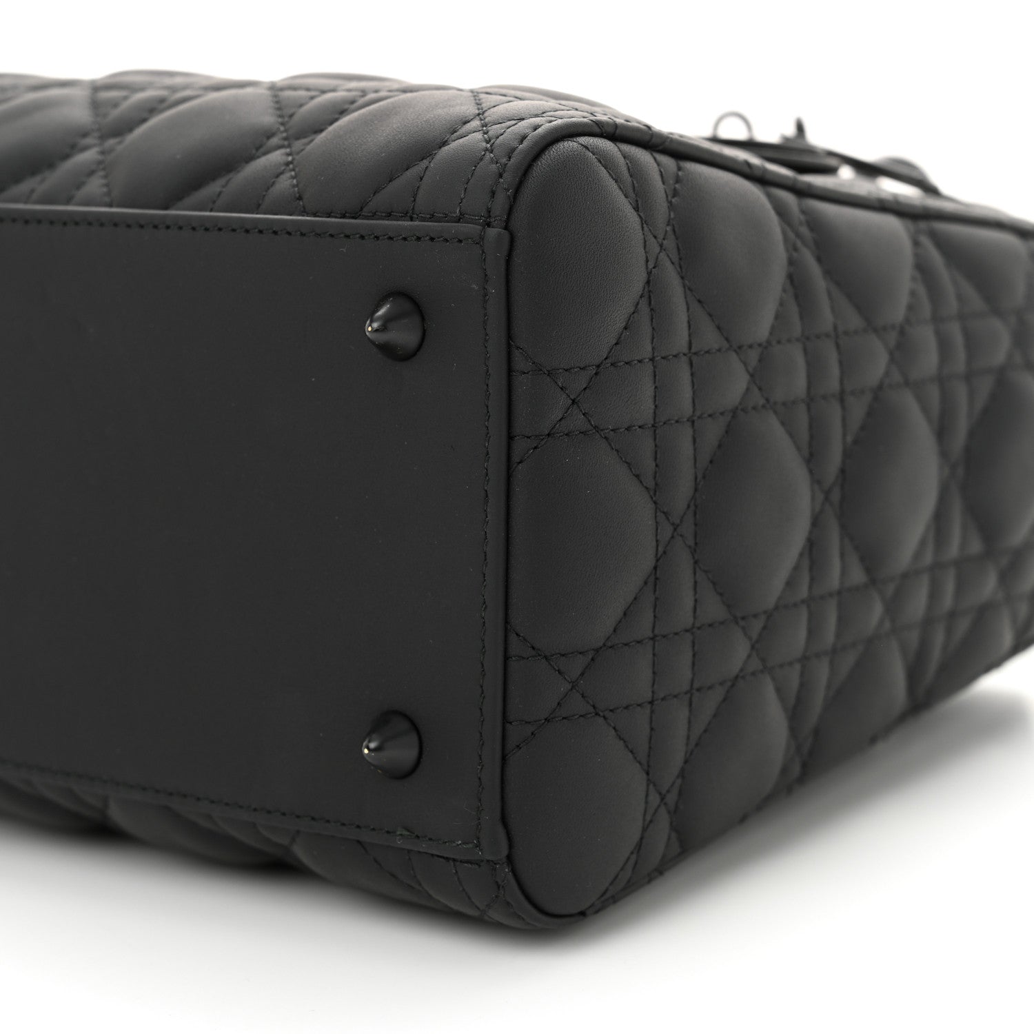 Christian Dior Ultra Matte Calfskin Cannage Medium Lady Dior Black 10 of 10