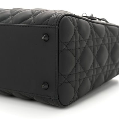 Christian Dior Ultra Matte Calfskin Cannage Medium Lady Dior Black 10 of 10