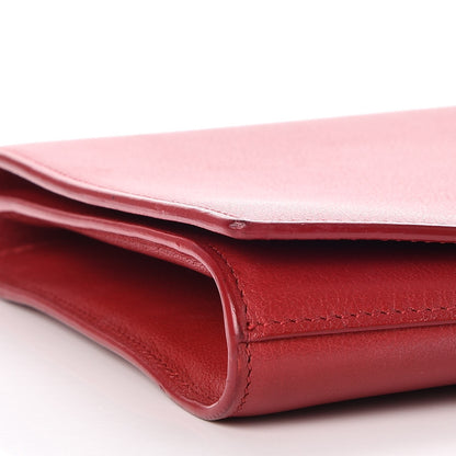 Saint Laurent Calfskin Monogram Large Belle De Jour Clutch Red 5 of 11