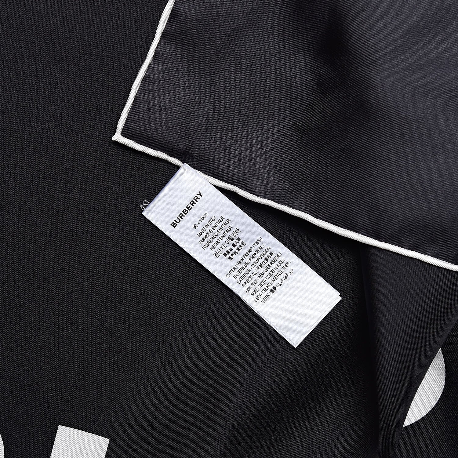 Burberry Silk Horseferry Print Scarf Black 4 of 5
