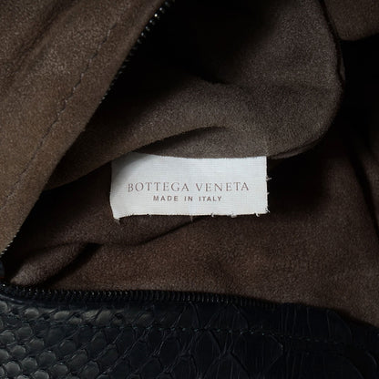 Bottega Veneta BOTTEGA VENETA Python Convertible Tote Bag Black 8 of 9