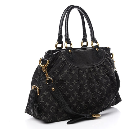 Louis Vuitton Denim Neo Cabby MM Black 2 of 10