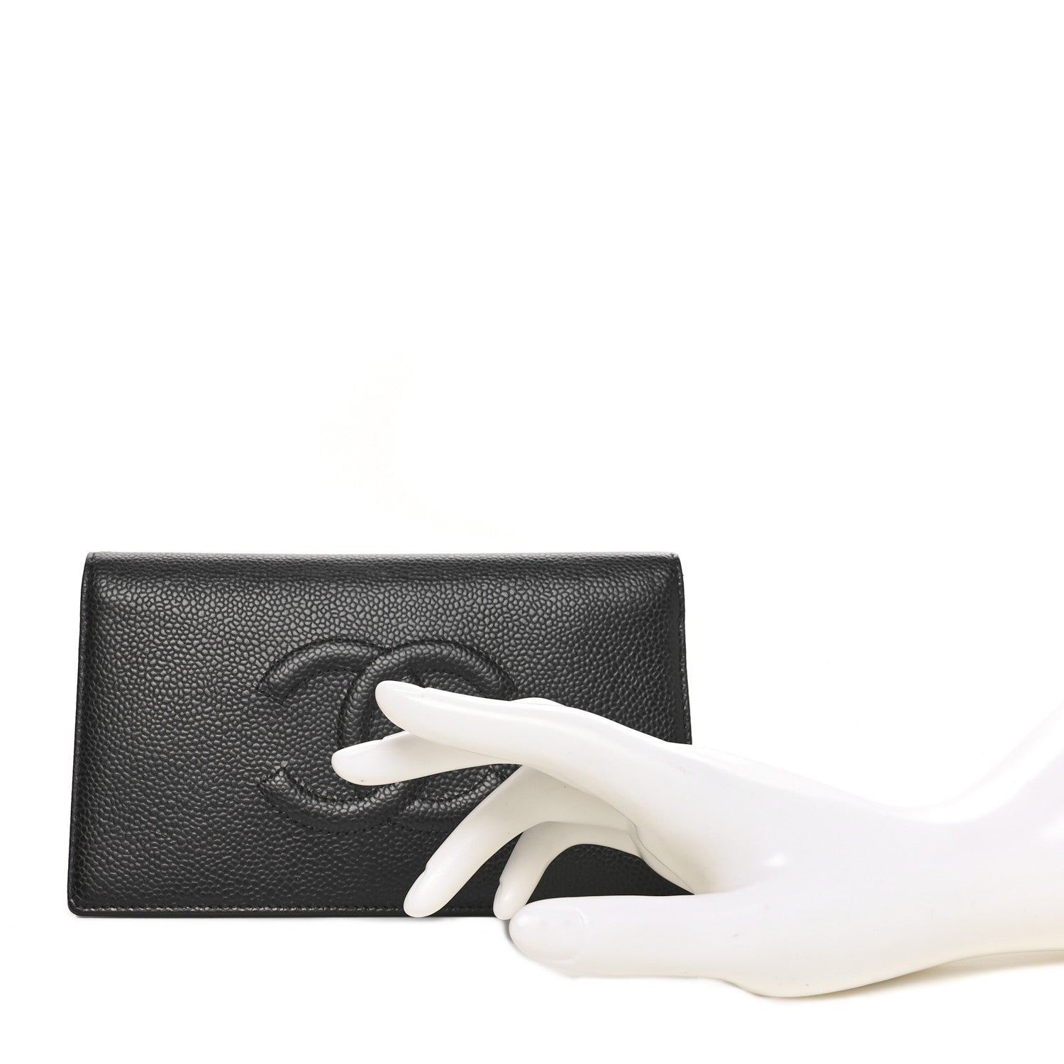 Chanel Caviar Timeless CC Yen Wallet Black 2 of 10