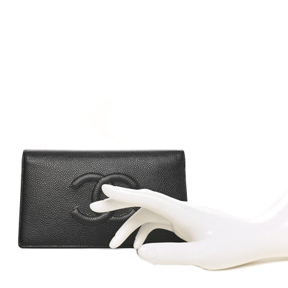 Chanel Caviar Timeless CC Yen Wallet Black 2 of 10
