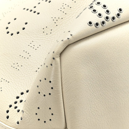 Chanel Calfskin Tweed Small Logo Eyelets Shopping Tote Beige 9 of 12