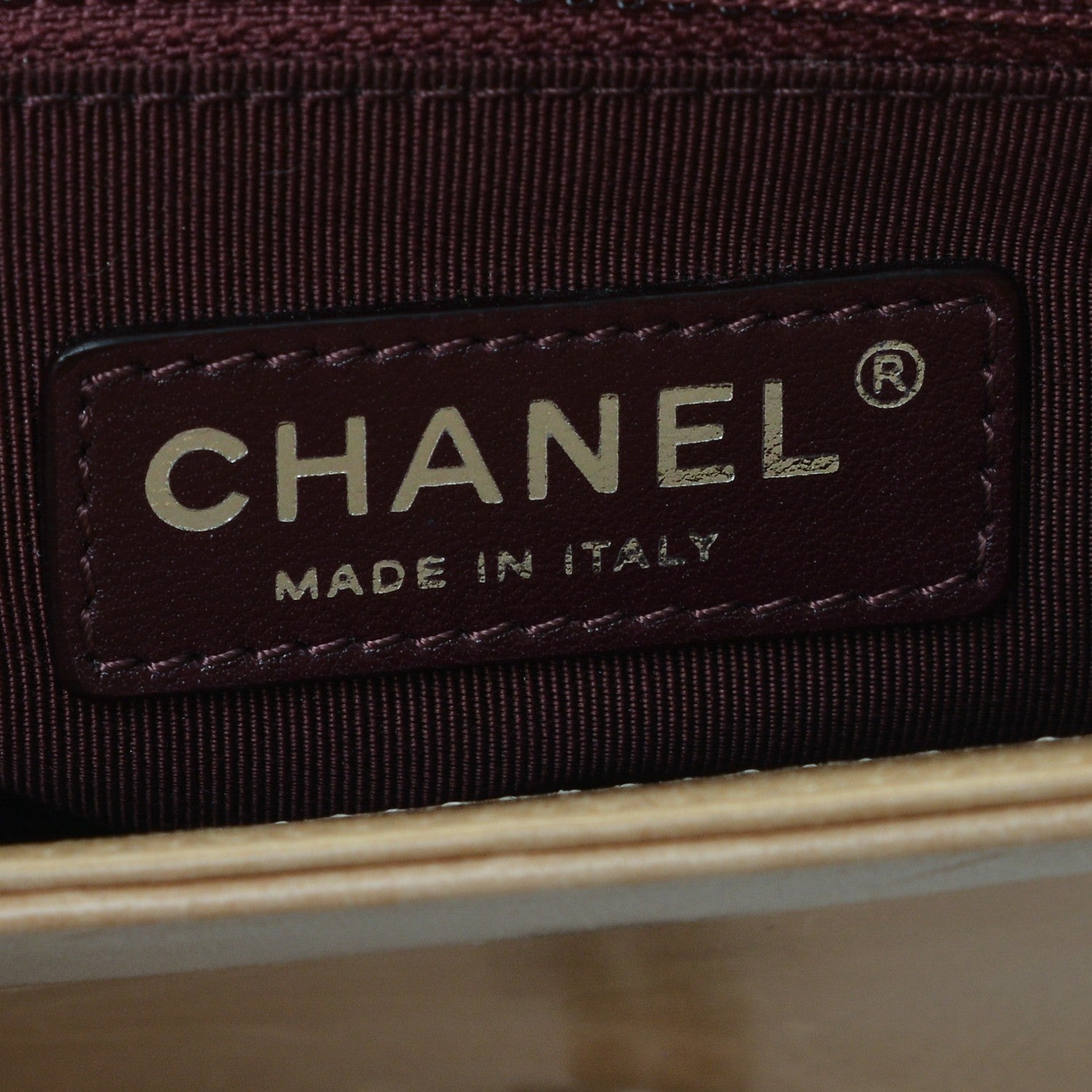 Chanel Glazed Calfskin Quilted Medium Coco Boy Flap Beige 6 of 8