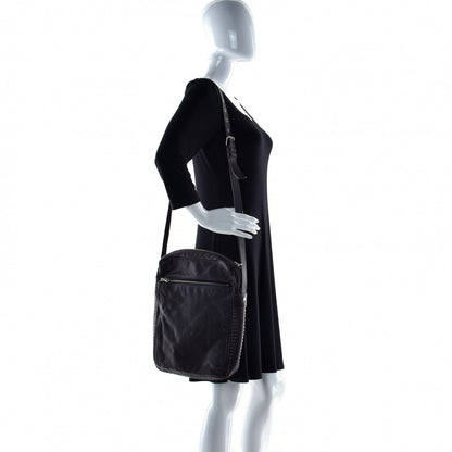 Burberry Grained Calfskin Crossbody Bag Black Brown 3 of 10