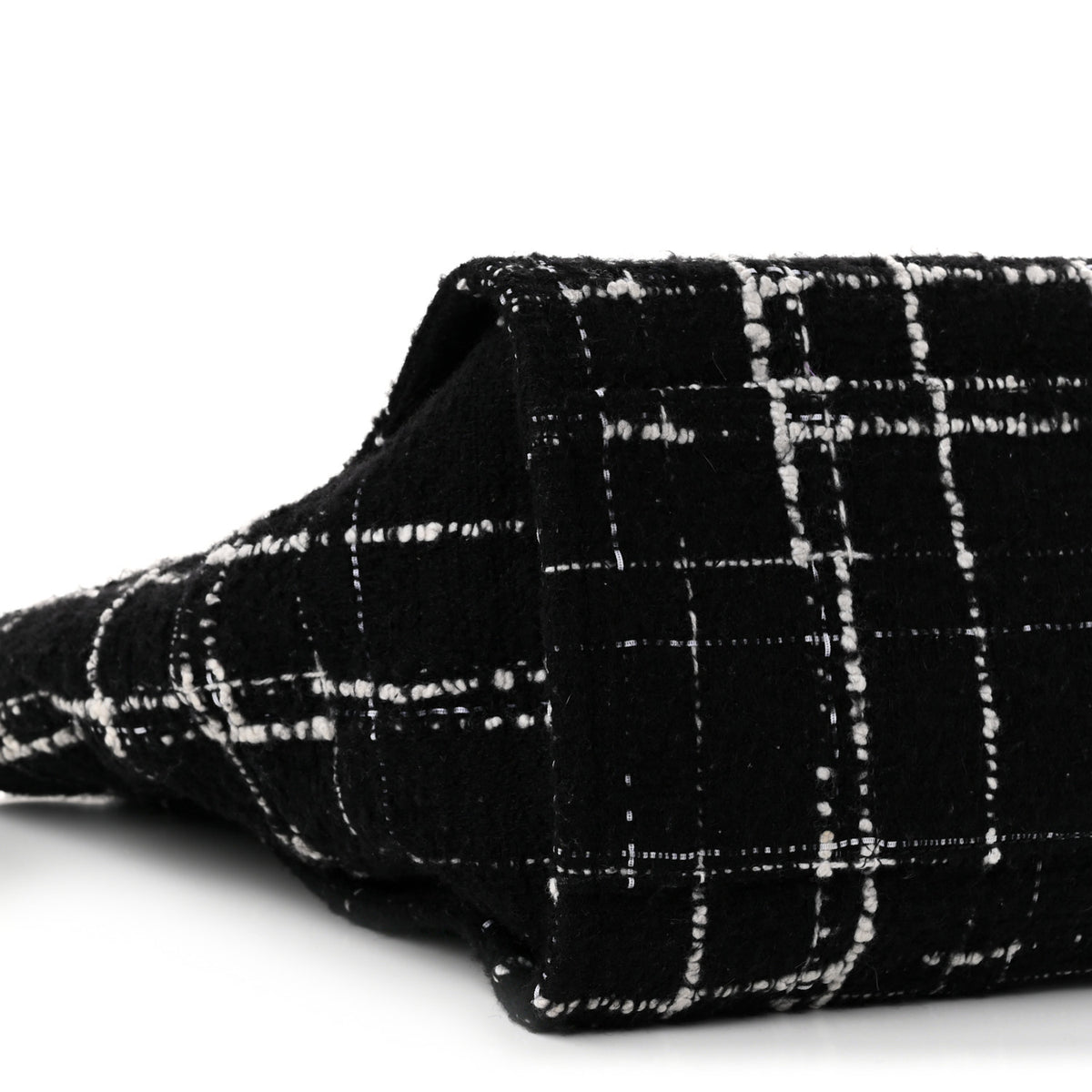 Tweed Medium Deauville Tote Black White Multicolor