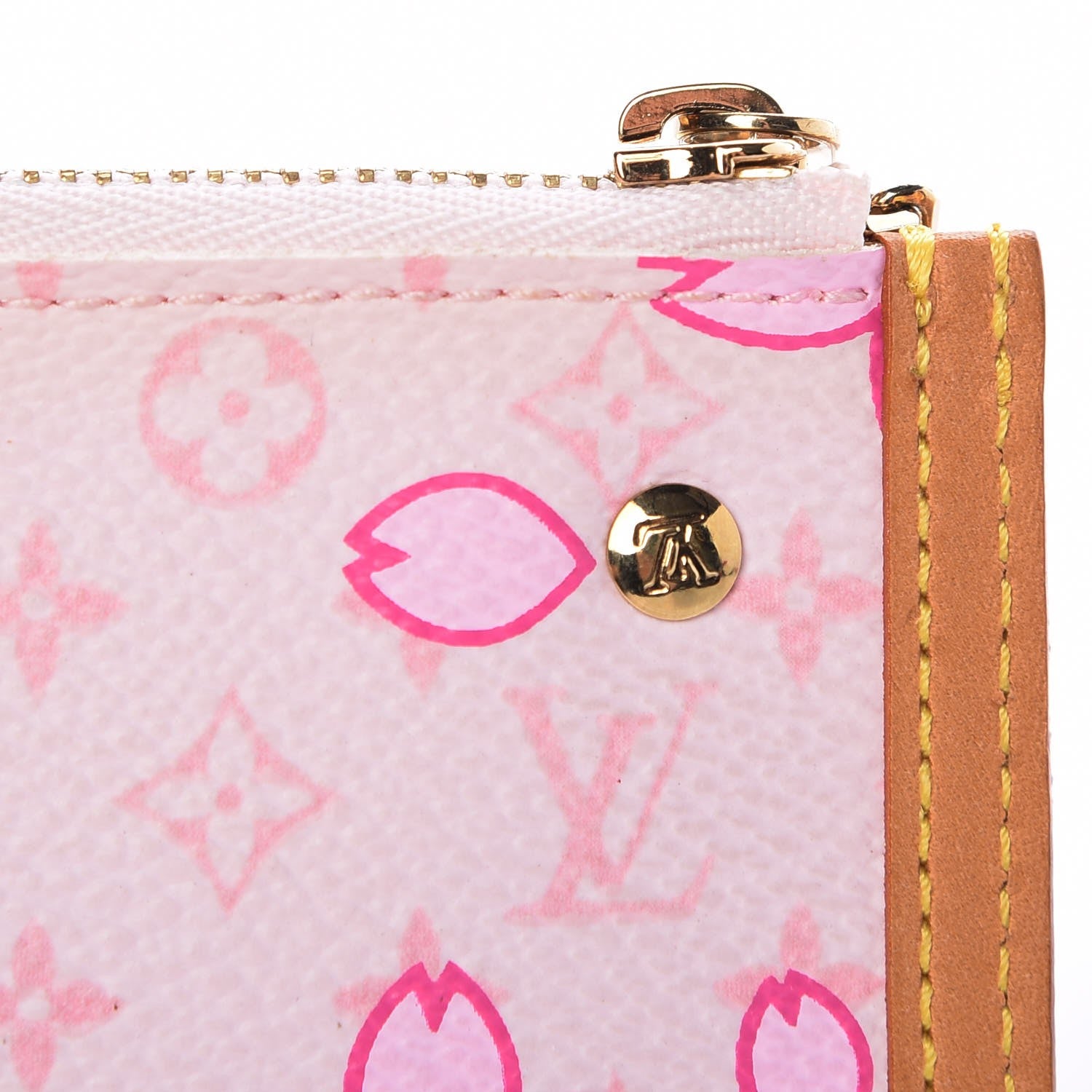 Louis Vuitton Monogram Cherry Blossom Key Pouch Pink 7 of 13