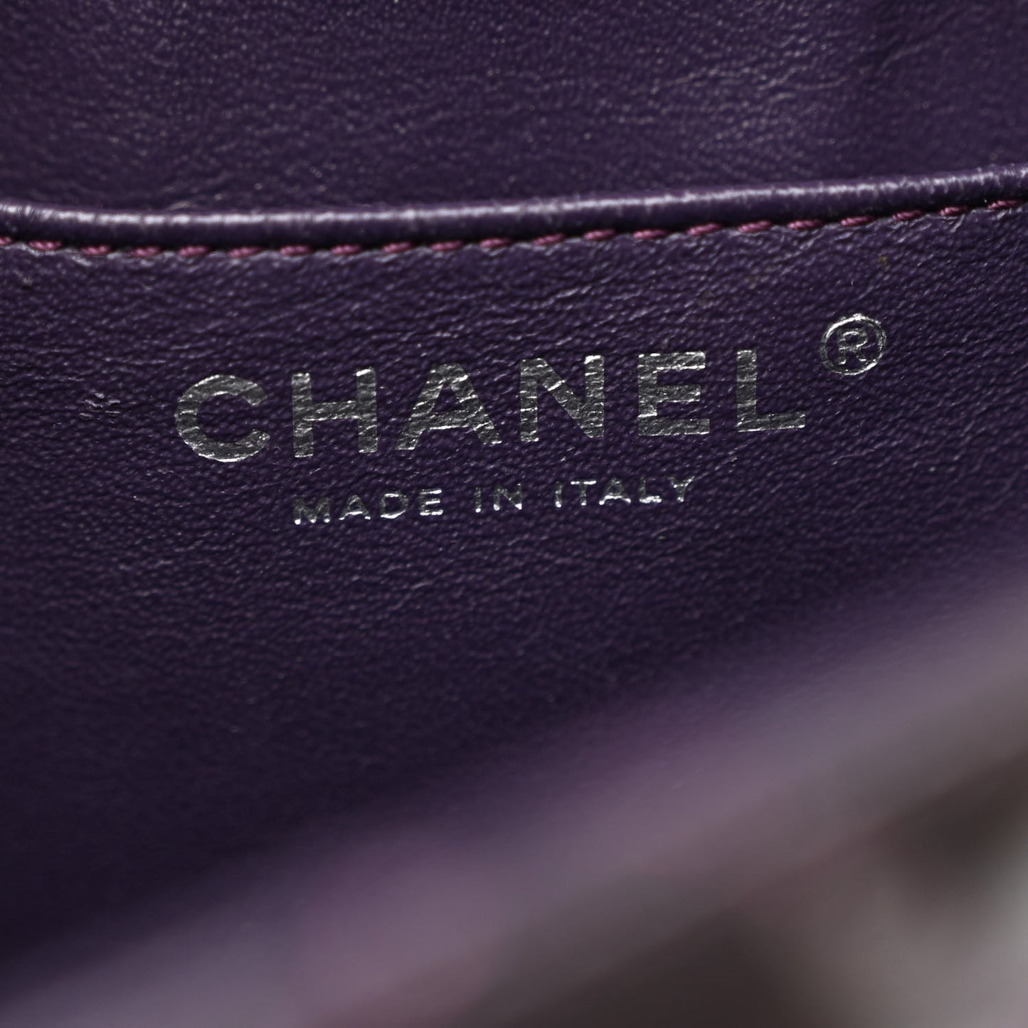 Patent Quilted Jumbo Single Flap Plum