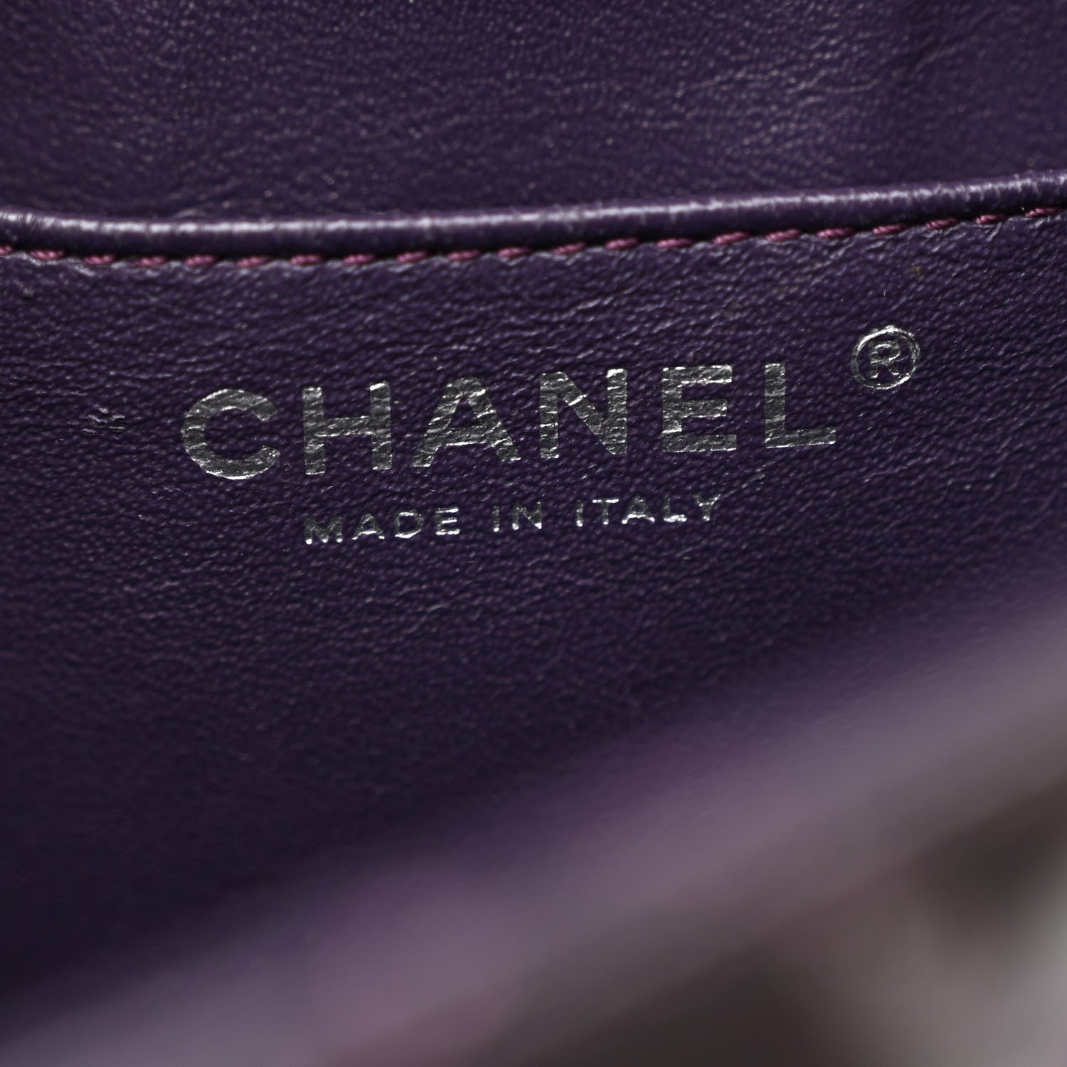 Chanel Patent Quilted Jumbo Single Flap Plum 6 of 15