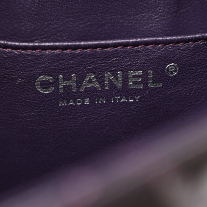 Chanel Patent Quilted Jumbo Single Flap Plum 6 of 15