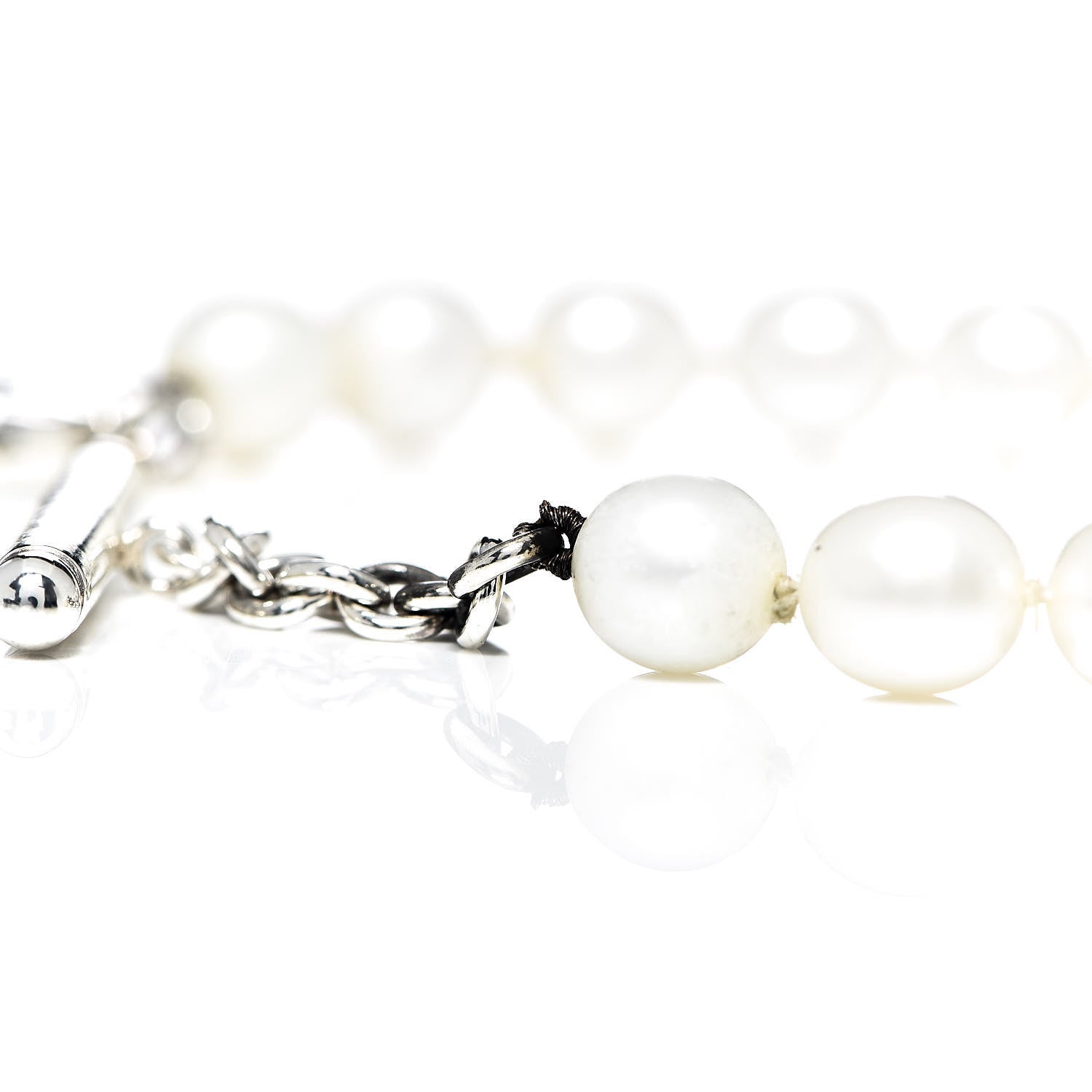 Tiffany Sterling Silver Pearl Toggle Bracelet 7 of 8
