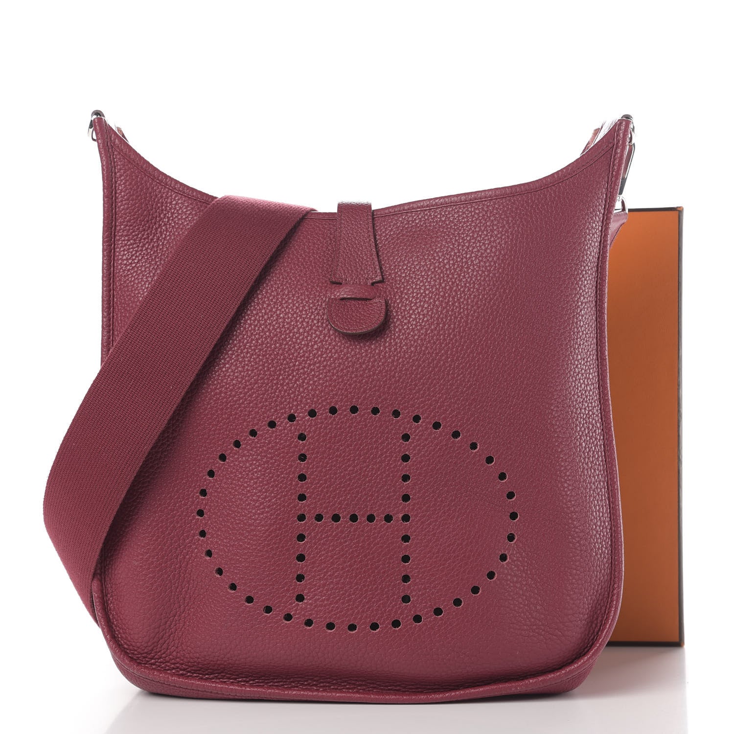Hermes Taurillon Clemence Evelyne III PM Rubis 12 of 12