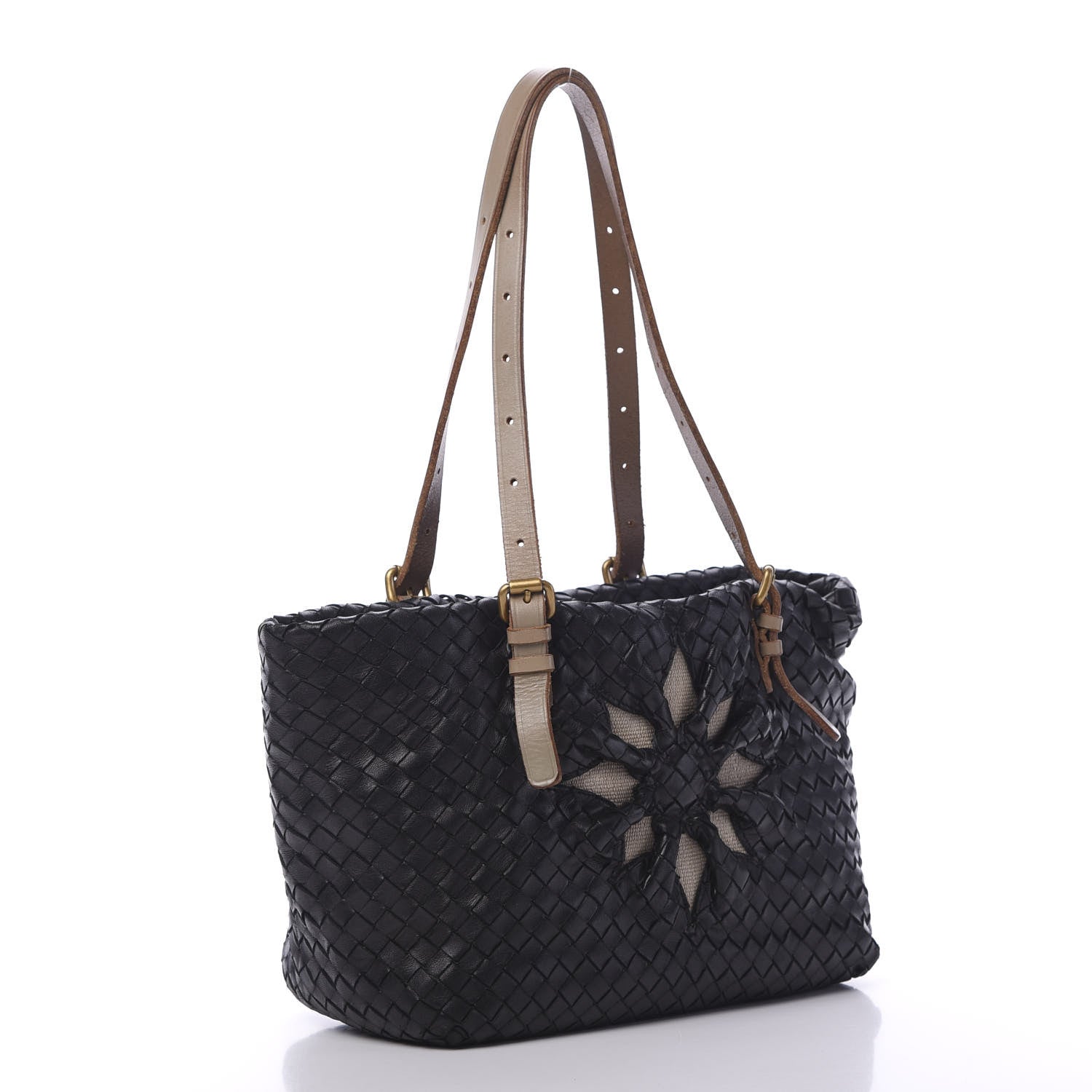 Bottega Veneta Nappa Intrecciato Mini Marquise Flower Tote Black 2 of 11
