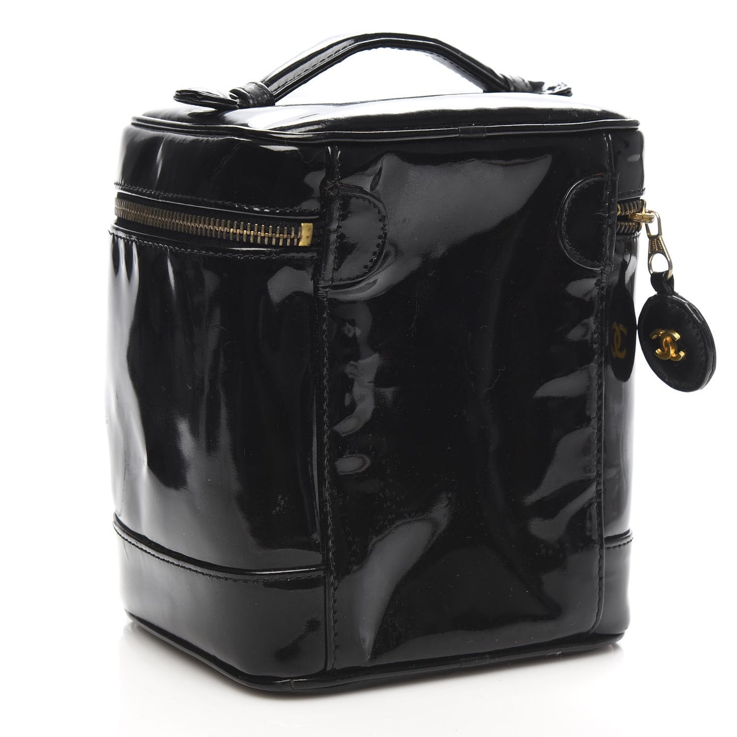 Patent Vanity Cosmetic Case Black