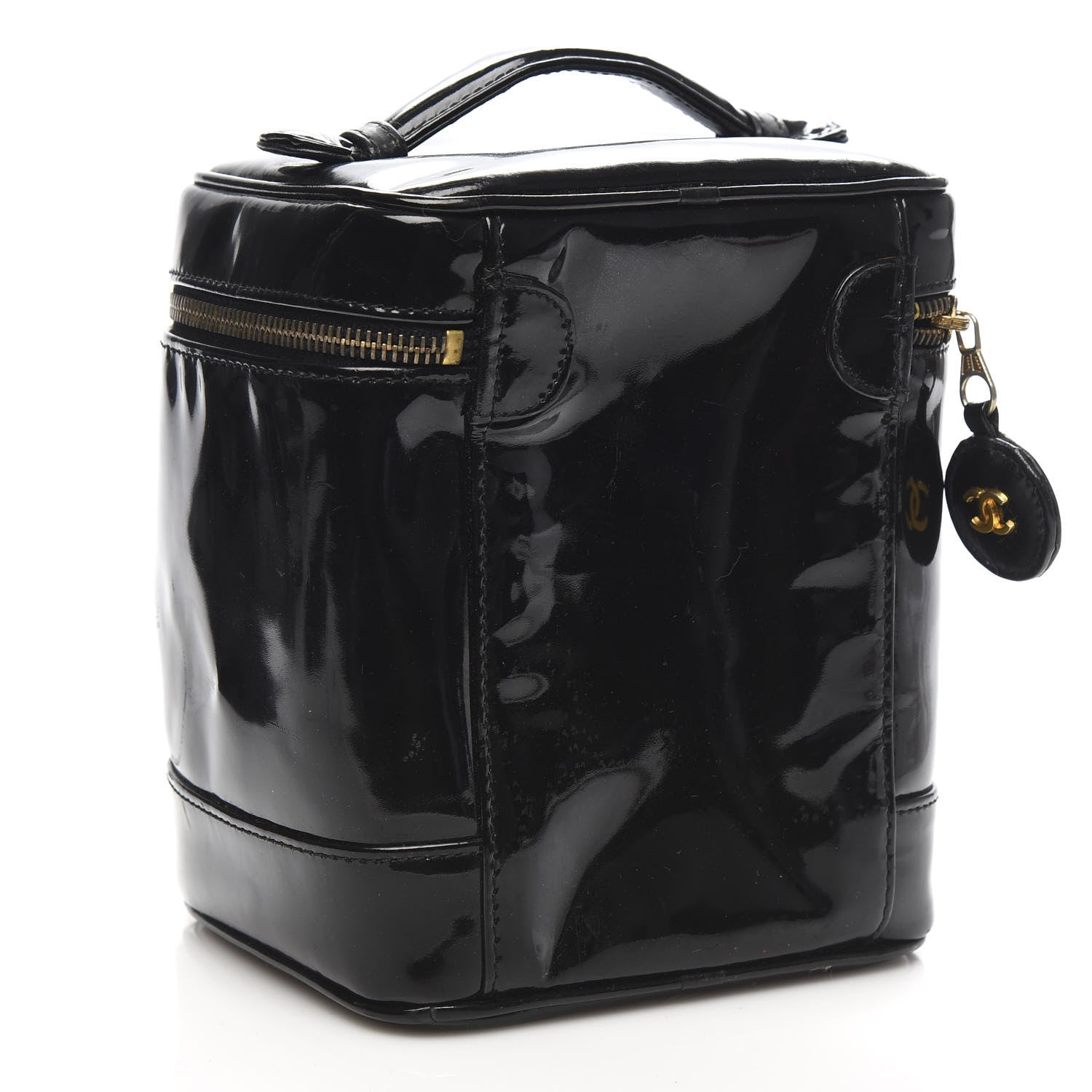 Chanel Patent Vanity Cosmetic Case Black 3 of 10