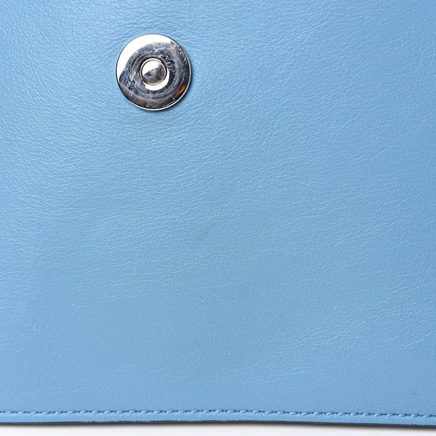 Suede Calfskin Small Faye Shoulder Bag Vinyl Blue