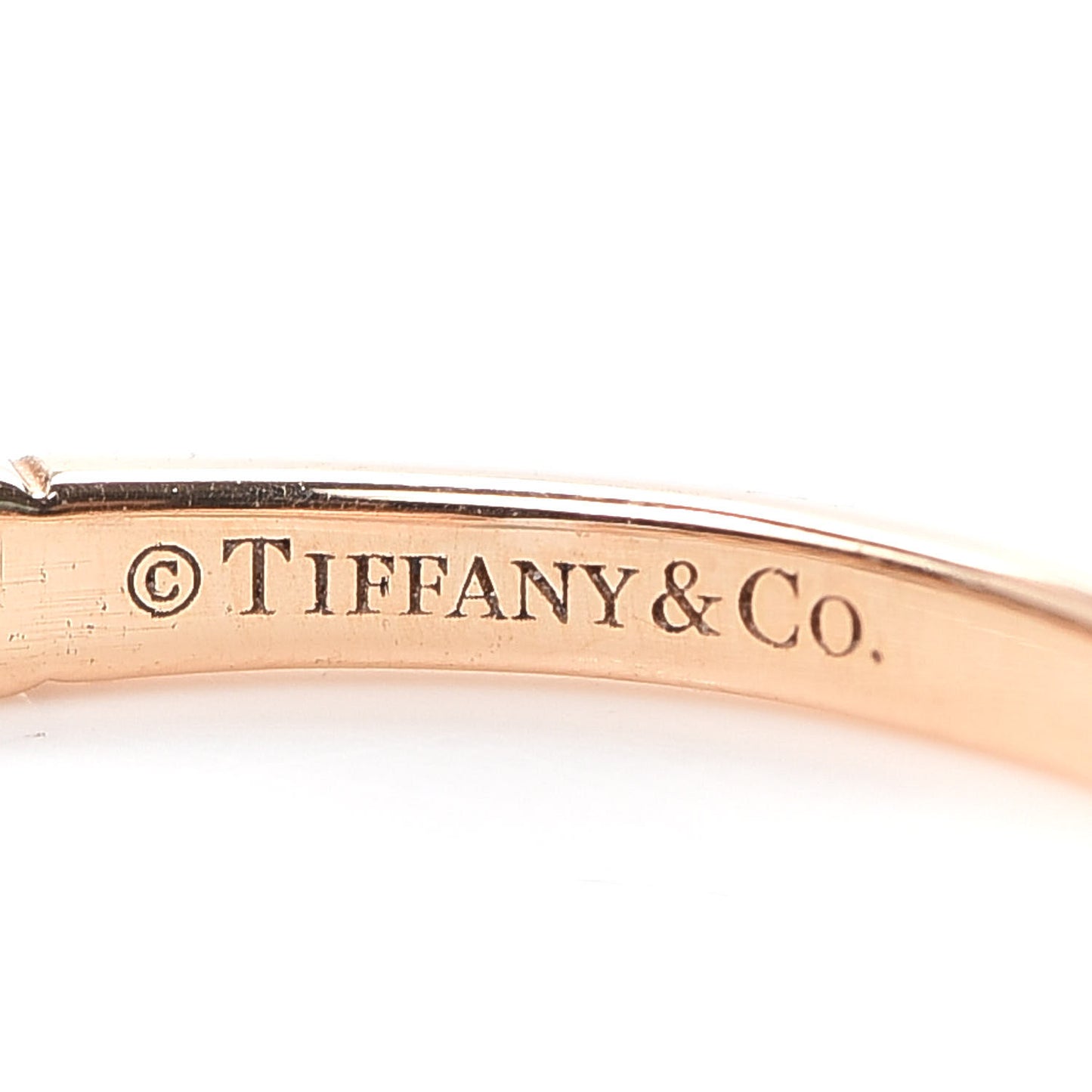 18K Rose Gold Diamond 2.2mm Half Circle Embrace Band Ring 57 8
