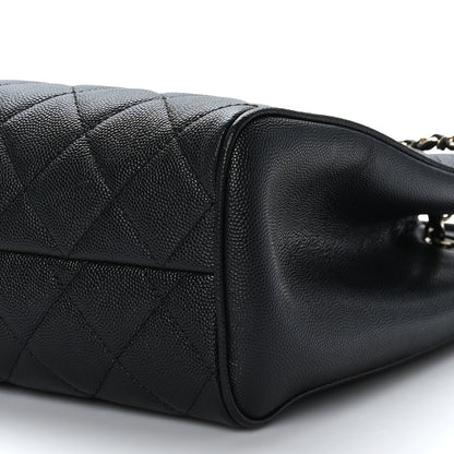Chanel Caviar Quilted In Out Flap Shopping Tote Black 9 of 10