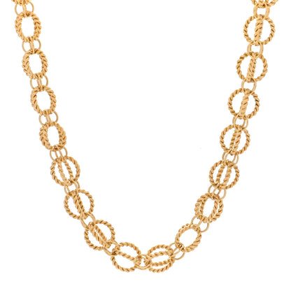 Tiffany 18K Yellow Gold Rope Circle Necklace 1 of 6