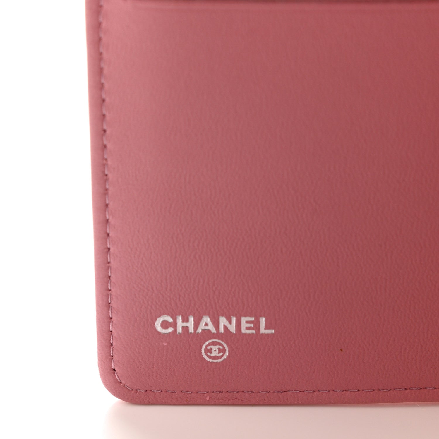 Chanel Lambskin Quilted Boy Yen Wallet Pink 6 of 11