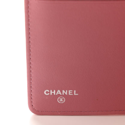 Chanel Lambskin Quilted Boy Yen Wallet Pink 6 of 11