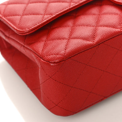 Chanel Caviar Quilted Medium Double Flap Red 8 of 10