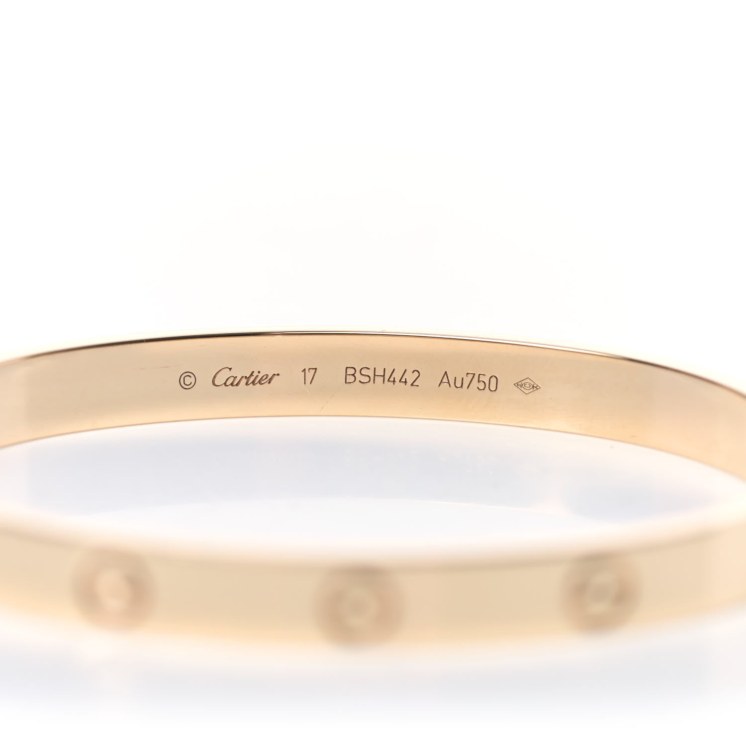 Cartier 18K Yellow Gold LOVE Bracelet 17 4 of 5