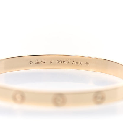 Cartier 18K Yellow Gold LOVE Bracelet 17 4 of 5