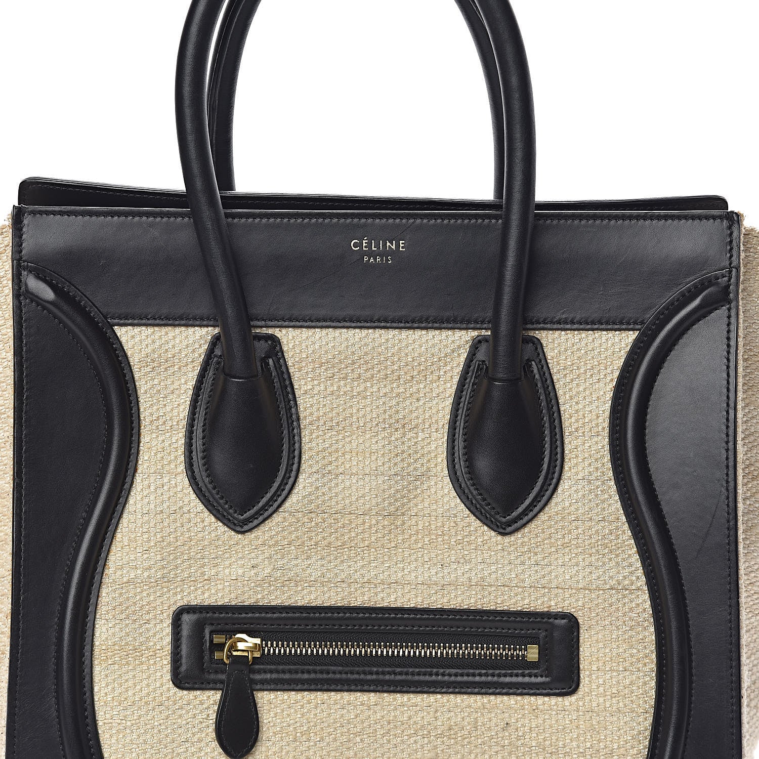 Celine Natural Canvas Smooth Calfskin Mini Luggage Cream 11 of 11