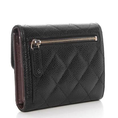 Chanel Caviar Quilted Compact Flap Wallet Black 3 of 15