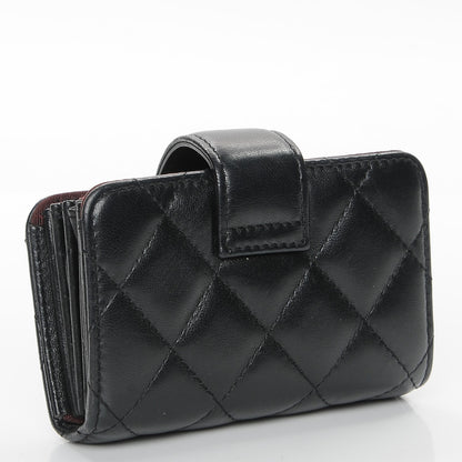 Chanel Lambskin Quilted Gusseted Card Holder Black 3 of 8