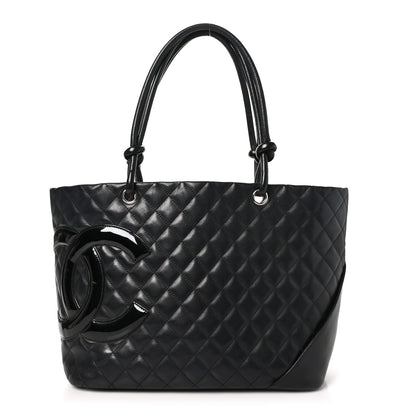 Chanel Calfskin Quilted Large Cambon Tote Black 1 of 12
