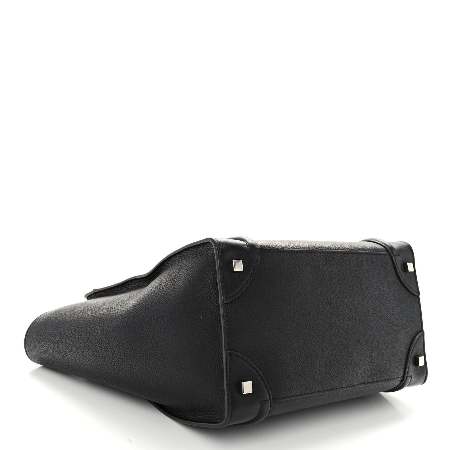 Drummed Calfskin Mini Luggage Black
