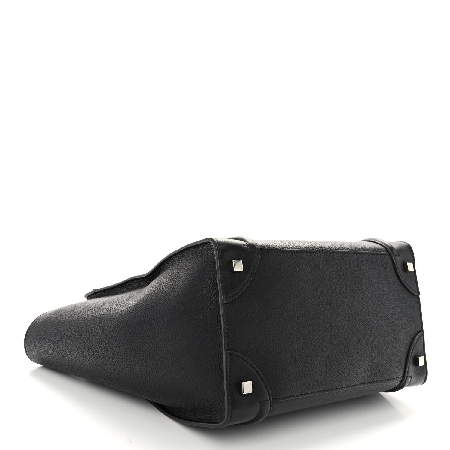 Celine Drummed Calfskin Mini Luggage Black 4 of 10